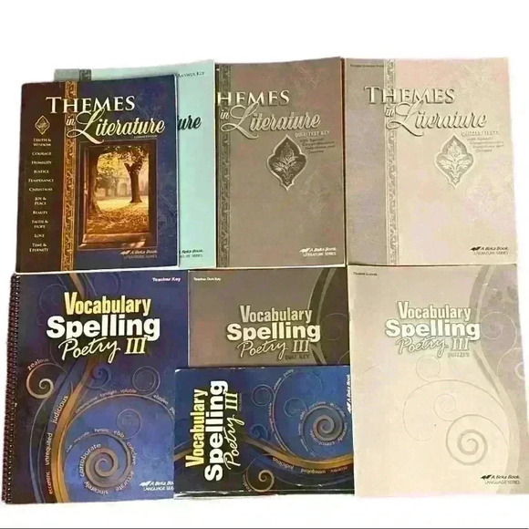 A Beka Book Other - Homeschool Teacher Student Books Tests Literature Vocabulary Spelling Poetry